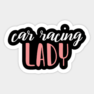 car racing lady - car racing girl Sticker